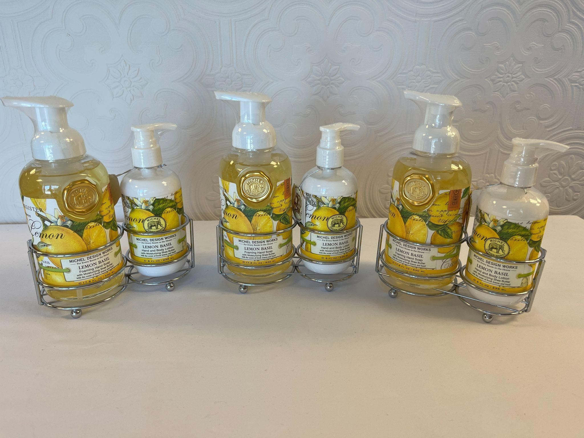 Lot of MIchel Design Works Lemon Basil Products