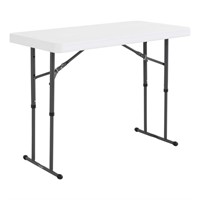E6449  Lifetime 4-Foot Folding Table, White Granit