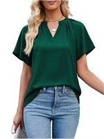 SM4133  Amoretu Trendy Summer Blouse, Green XXL