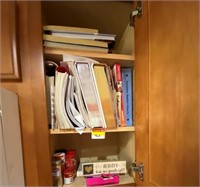 Cookbooks, contents of cabinet