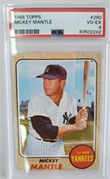 1968 Topps #280, Mickey Mantle (VG-EX, 4)