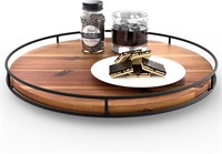 TIDITA 16 Acacia Lazy Susan Turntable