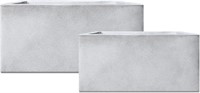 Set of 2 Kante 31.4" and 23.6" Concrete Planters