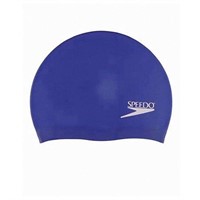 Speedo Silicone Solid Swim Cap, Blue, One Size