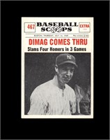 1961 Nu Card Scoops #467 Joe DiMaggio NRMT+