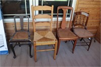 Antique Cane Bottom Chairs
