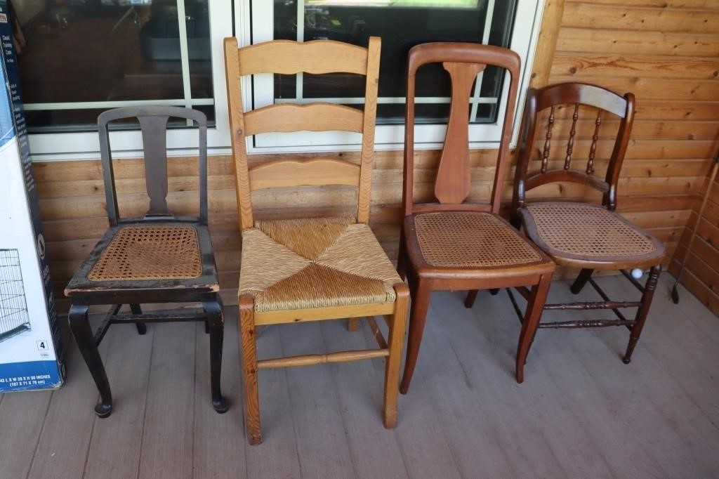 Antique Cane Bottom Chairs