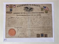 1875 Authentic Postmaster Commissioning Document