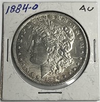 1884-O Morgan Silver Dollar AU
