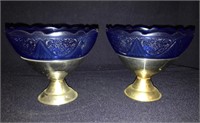 Vintage Royal Lace Sherbet Cups in Metal holders