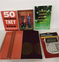 3x new books, desktop calculator ++