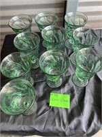 Green Fostoria Glasses