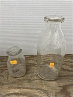 Vintage Thatchcers milk bottles