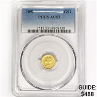 1852 Rare Gold Dollar PCGS AU53