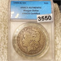 1900-O/CC Morgan Silver Dollar ANACS - AUTHENTIC