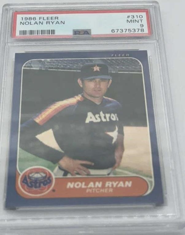 1986 Nolan Ryan card mint 9