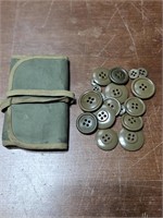 MILITARY? SEWING KIT WITH BUTTONS