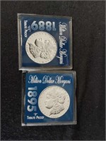 1889 & 1895 Million Dollar Morgans S Tribute Proo