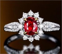 1ct Mozambique ruby ring 18k gold