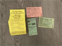 Vintage Disneyland Items Tickets Parking