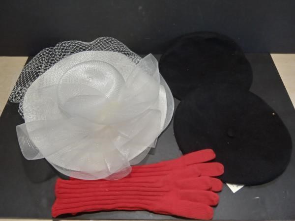 3 Hats and Red Gloves