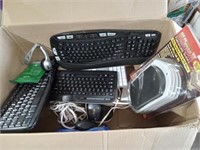 Box Lot Of Keyboards and more