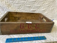 Vintage GCC Beverages Wooden Pop Crate