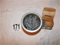 Can Of Galvanized Twist Nails And Partial Box Of