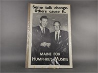 Vintage Humphrey/Muskie Campaign Poster