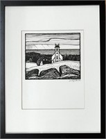 J.E.H MacDonald - Church By The Sea, Nova Scotia