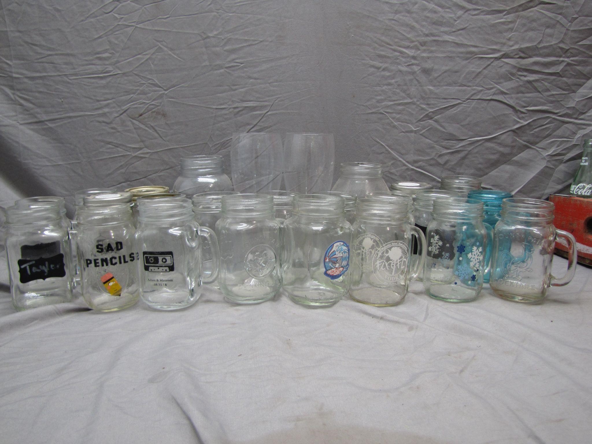 Assorted Beer Glass & Mason Jar Lot