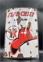 Antique Texaco Fire Chief Gasoline Metal Sign