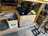 TWO BOXES OF MISC. ITEMS- TRIMMER STRING,