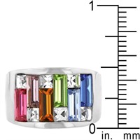 Elegant 4.35ct Multi-Gemstone Cocktail Ring