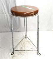 Shop Stool! With Steel Legs And Wooden Top