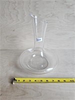 Glass Vase 10in H