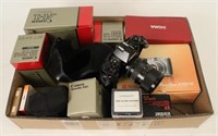 Group of Cameras, Lenses, & Accessories