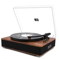 Record Player Turntable with Built-in Speaker