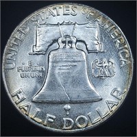 1955 Franklin Half Dollar - Key FBL Luster Bomb