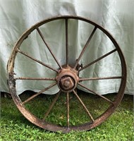 Vintage Iron Spoke Wheel 28”