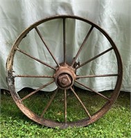 Vintage Iron Spoke Wheel 28”