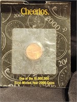 2000 Cheerios Penny. Still  Sealed Lincoln Penny.