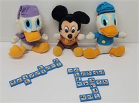 Disney '70's Dominoes & Christmas Carol Plush Toys