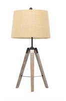 WOOD METAL TRIPOD TBL LAMP 31"H BY IMPORT CORNER