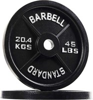 45LB Set of 2 BalanceFrom Cast Iron Weight Plates