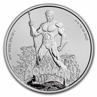 2023 Samoa 1 Oz Silver Dc Comics Aquaman Bu