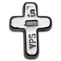 1/2 Oz Hand Poured Silver Cross