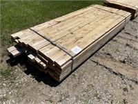 60 PCS 2" x 4" x 8' ROUGH CUT WHITE CEDAR LUMBER