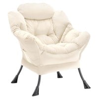 Lazy Chair Thick Padded, Accent Chair Velvet