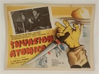 (J) Invasion Atomica movie card size 12 x16.